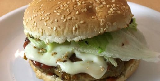 Ein fertiger Burger